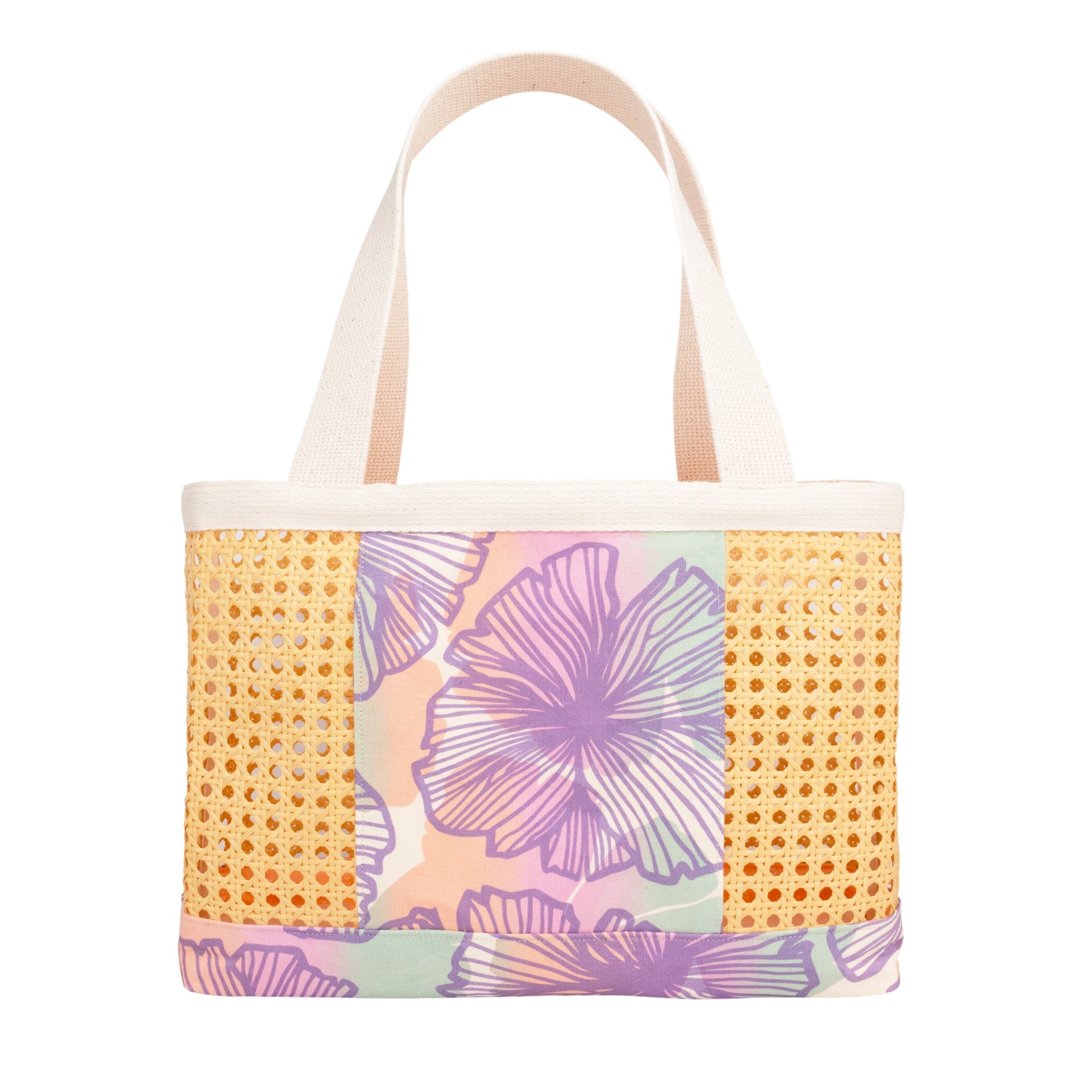 Peekaboo Tote • Seaflower • Purple over Lilac, Peach, and Mint Ombre - Jana Lam Hawaii
