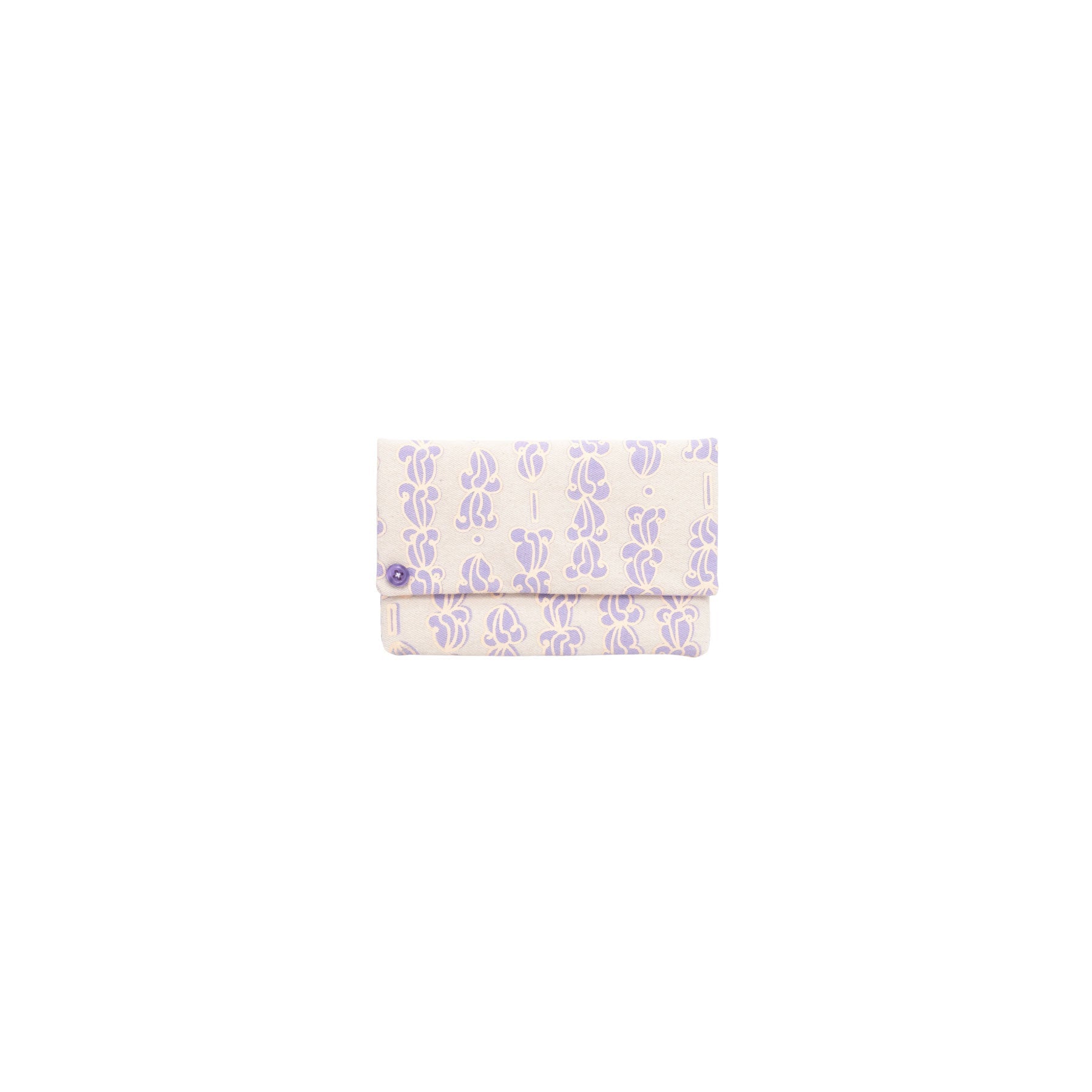 Petite Envelope Clutch • Crown Flower • Lavender Latte - Jana Lam Hawaii