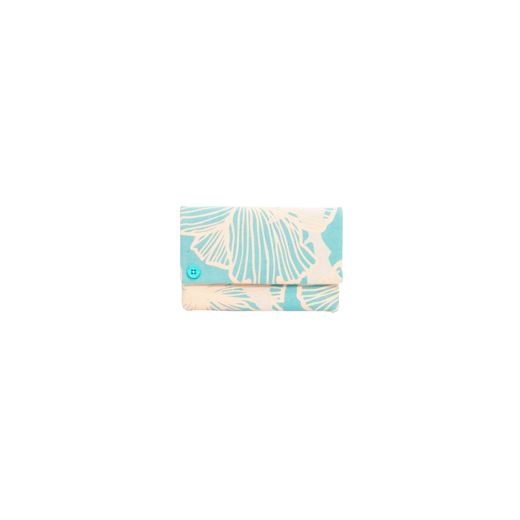 Petite Envelope Clutch • Seaflower • Sand over Offset Turquoise - Jana Lam Hawaii