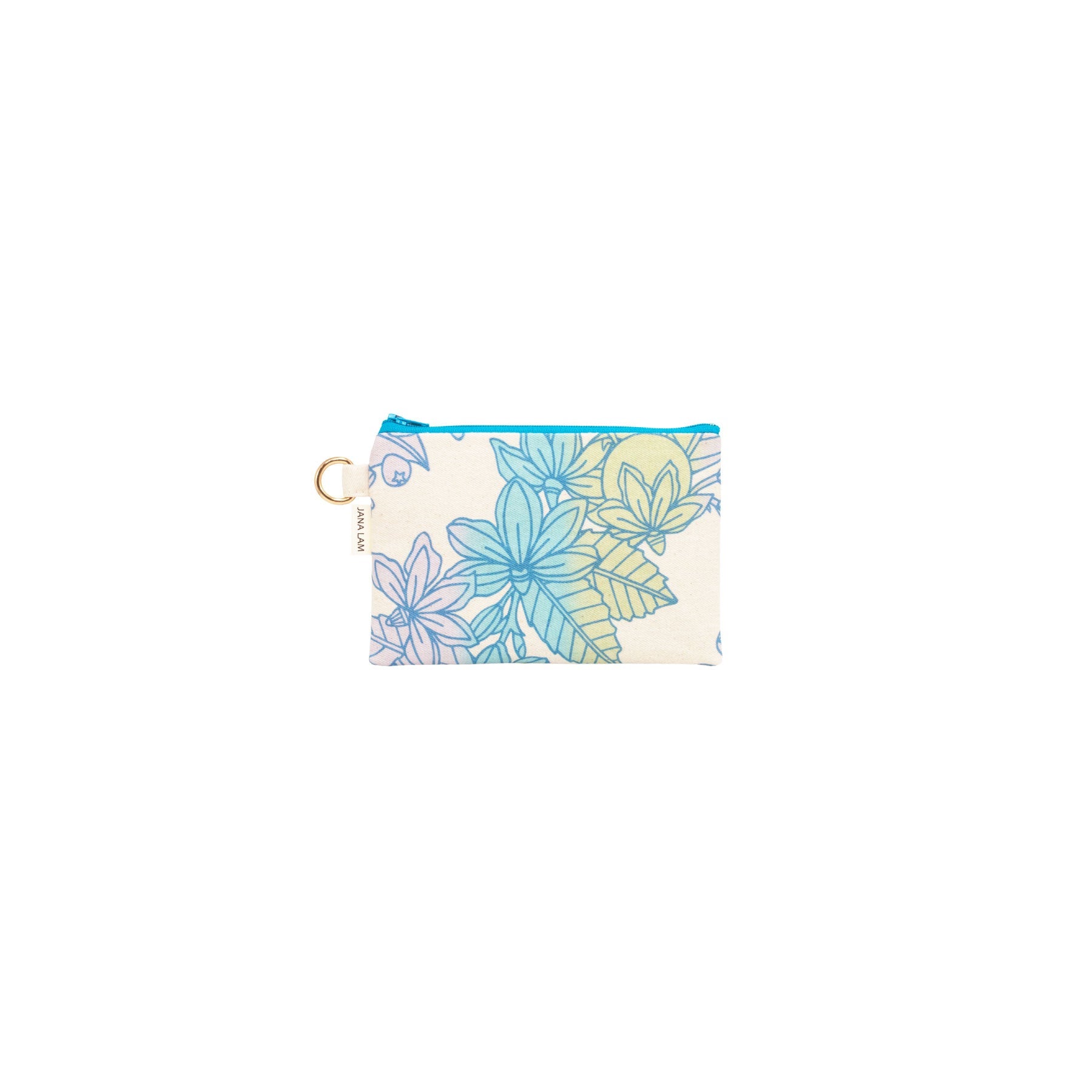 Petite Zipper Clutch • Naupaka • Blue Lagoon - Jana Lam Hawaii