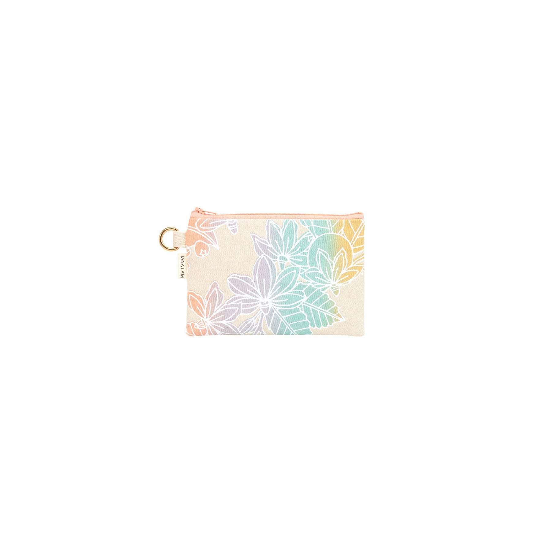 Petite Zipper Clutch • Naupaka • Sherbet Sunrise - Jana Lam Hawaii