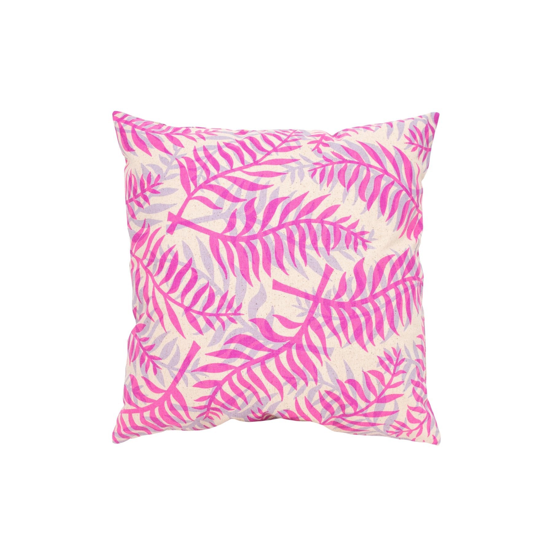 Pillow Cover • Double Palm • Pink over Lavender - Jana Lam Hawaii