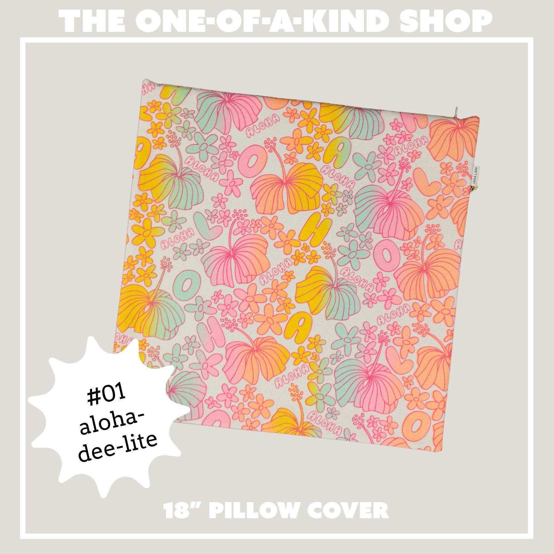 Pillow Cover • The One - Of - A - Kind Shop - Jana Lam Hawaii