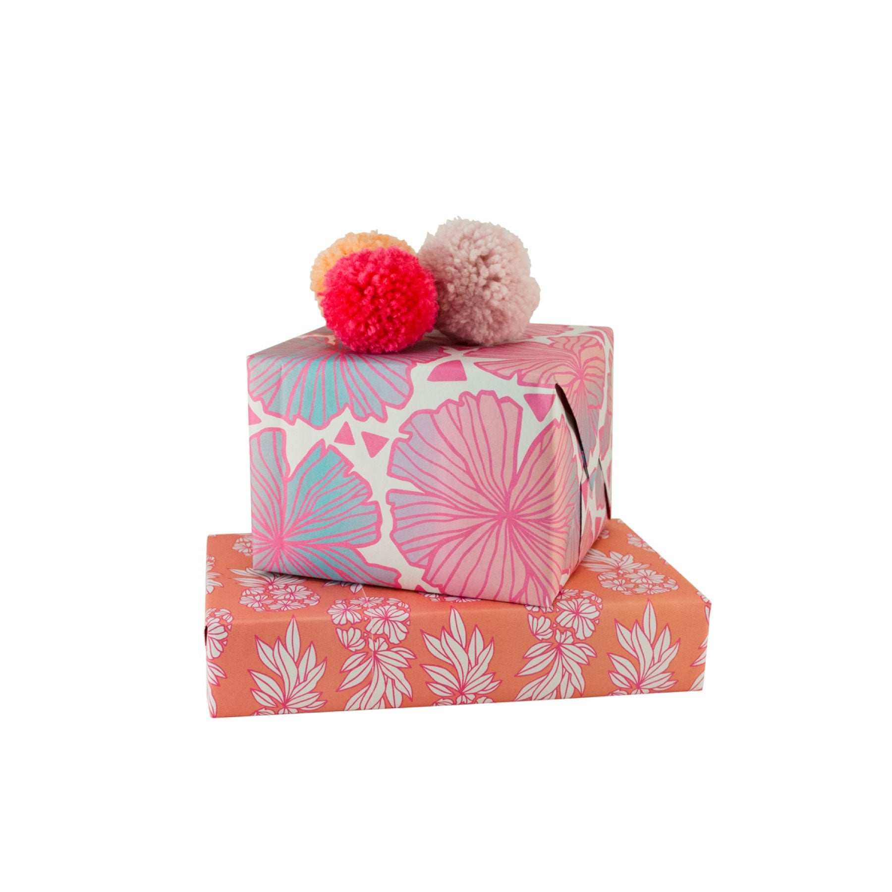 Pineapple Blush & Seaflower Eco Wrapping Paper • Wrappily + Jana Lam - Jana Lam Hawaii