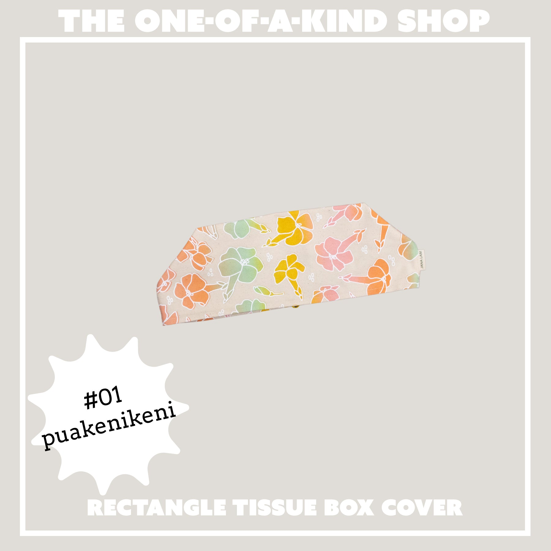 Rectangle Tissue Box Cover • The One - Of - A - Kind Shop - Jana Lam Hawaii