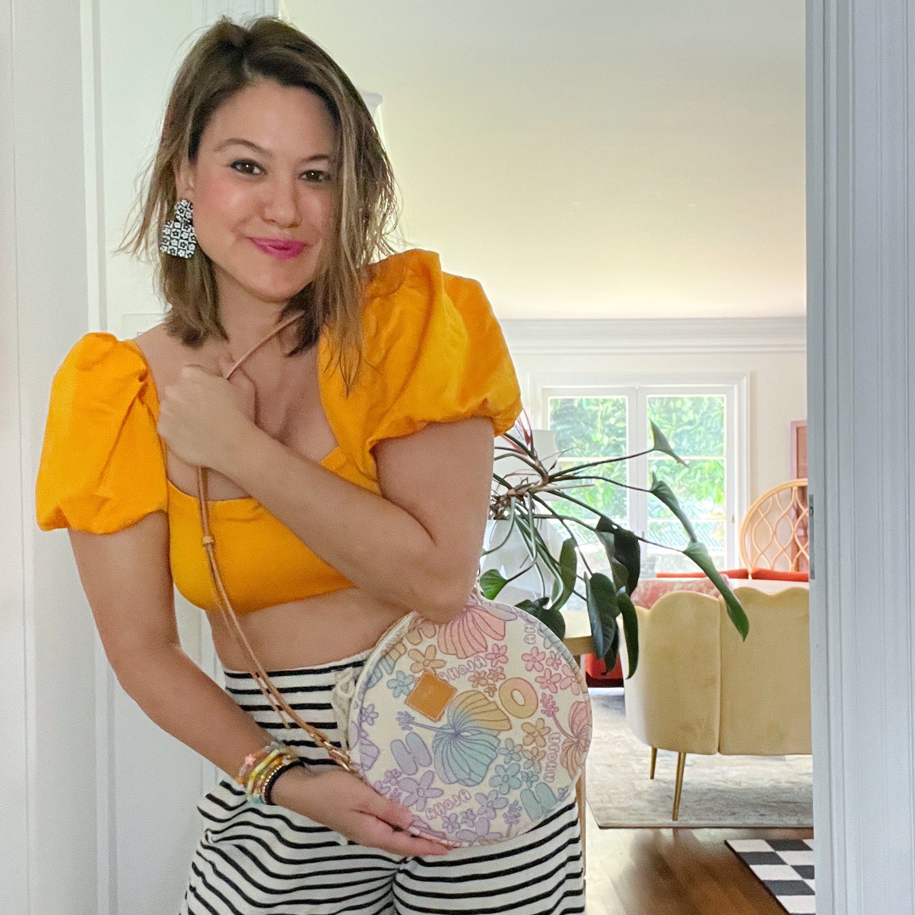 Roundie Cross Body • Aloha Dee - Lite • Picnic in the Summertime - Jana Lam Hawaii