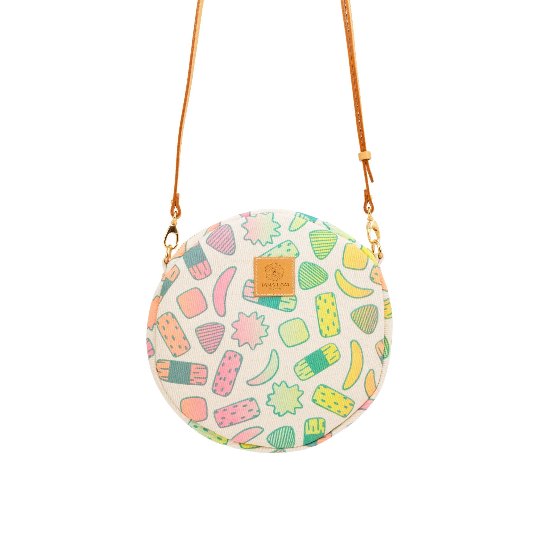 Roundie Cross Body • Kakimochi • Turquoise over Neon Ombre - Jana Lam Hawaii