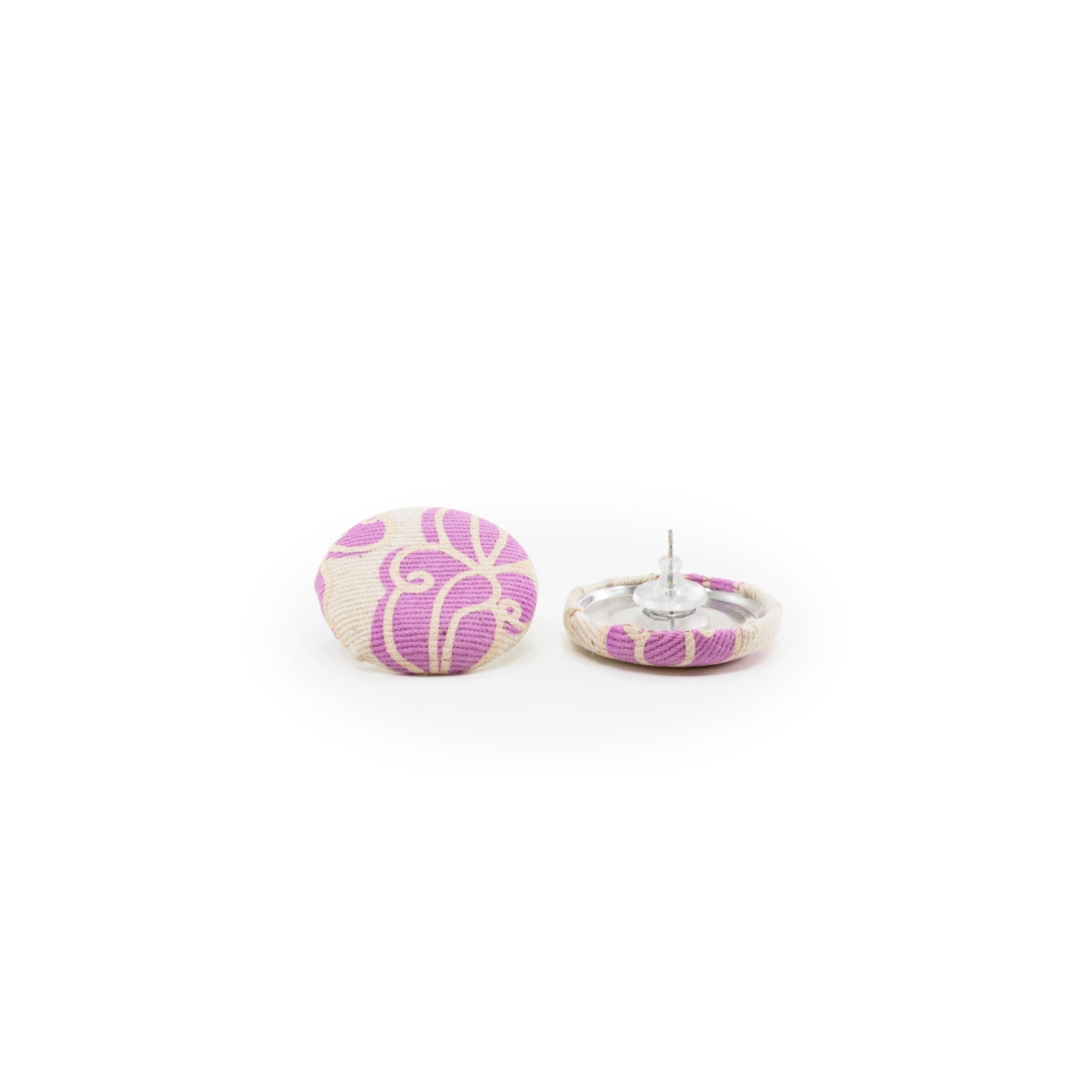 Roundie Earrings • Crown Flower • Orchid Pink - Jana Lam Hawaii