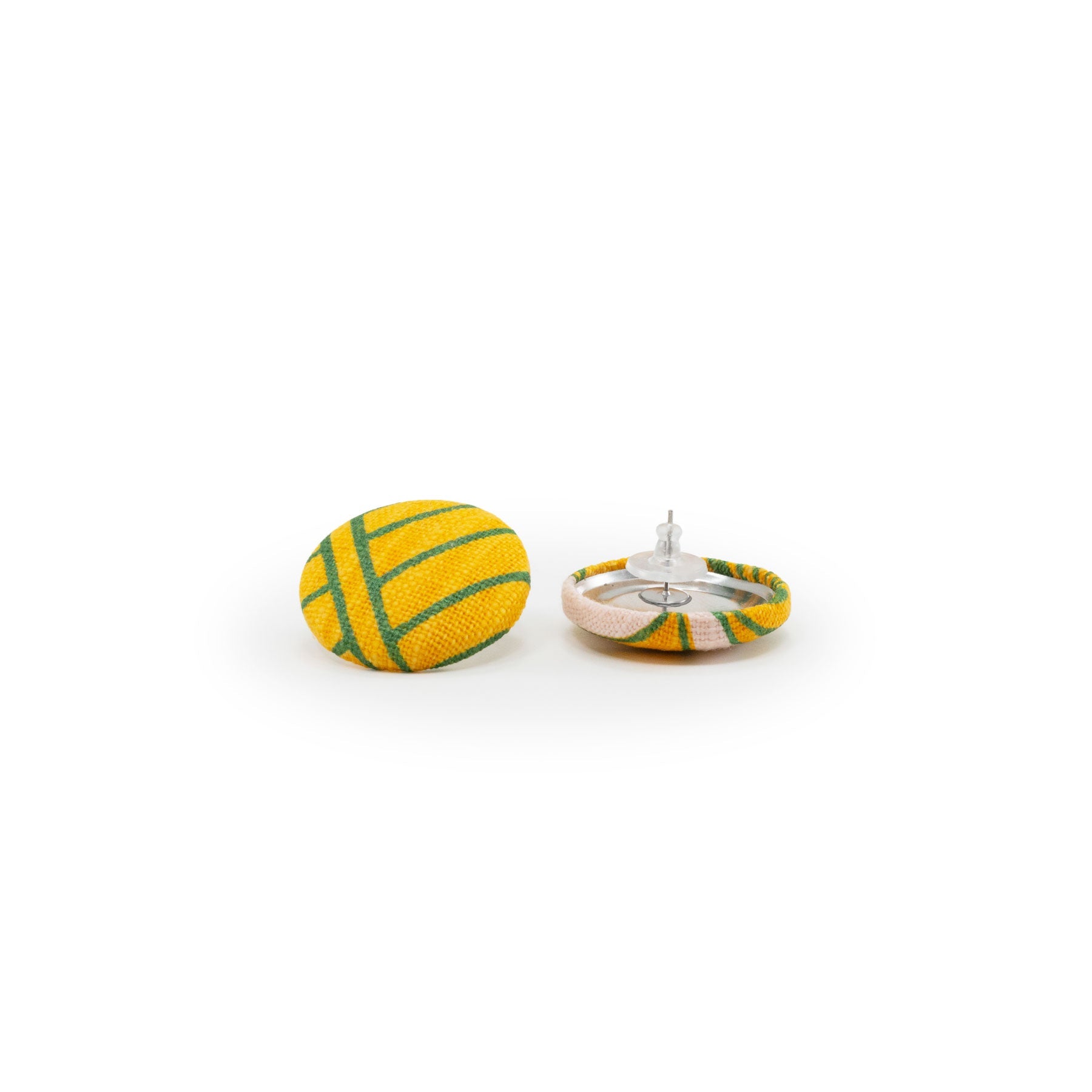 Roundie Earrings • Plumeria • Golden Mango - Jana Lam Hawaii