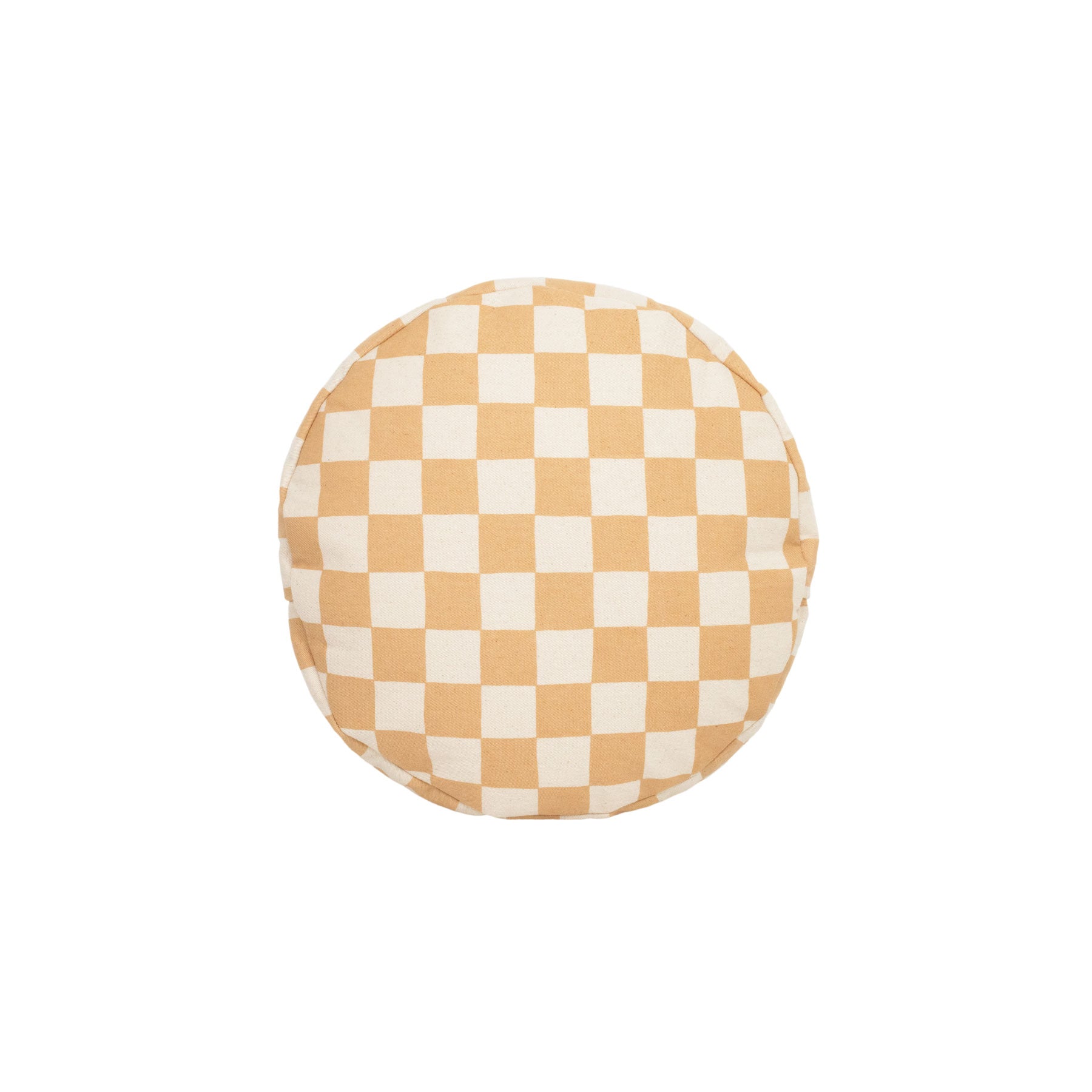 Roundie Pillow • Checkerboard • Tan - Jana Lam Hawaii