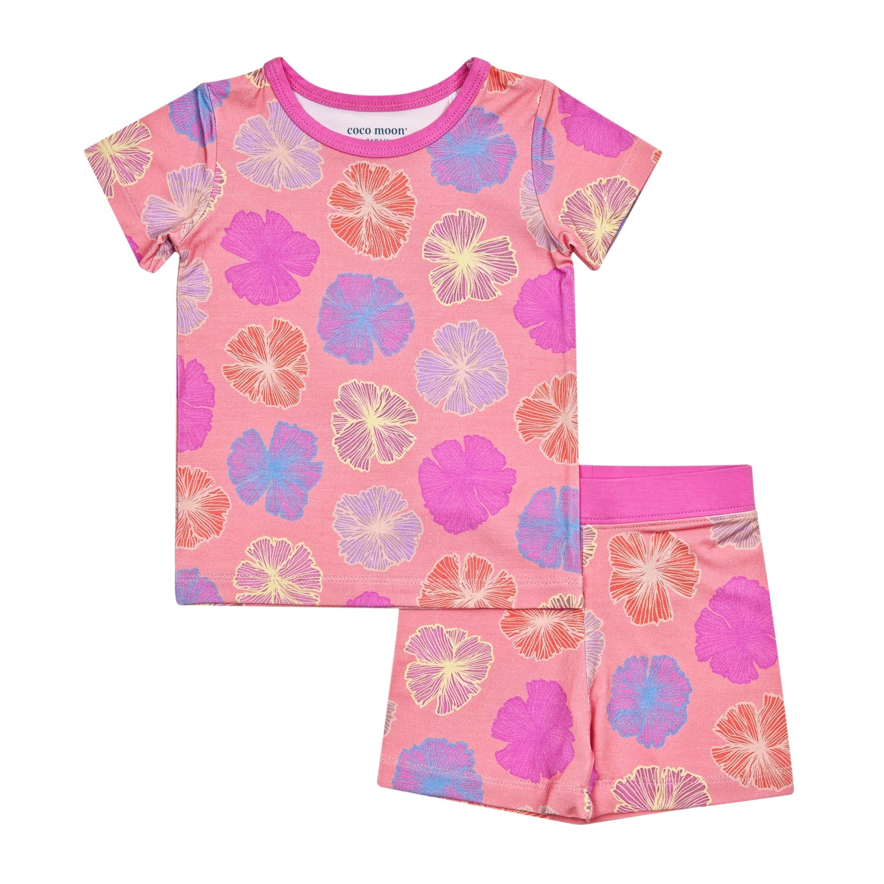 Short Pajama Set • Seaflower • Coco Moon + Jana Lam - Jana Lam Hawaii