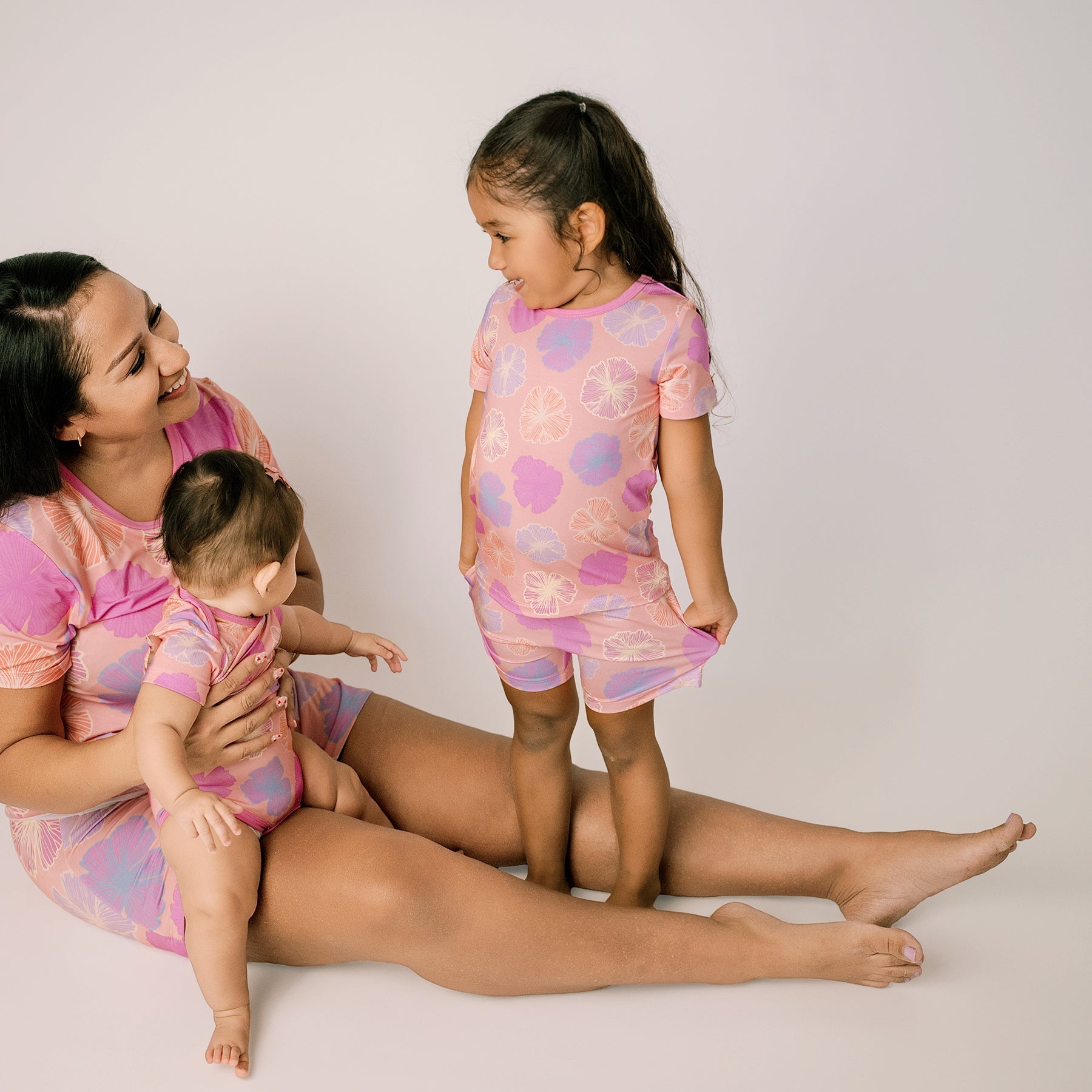 Short Pajama Set • Seaflower • Coco Moon + Jana Lam - Jana Lam Hawaii