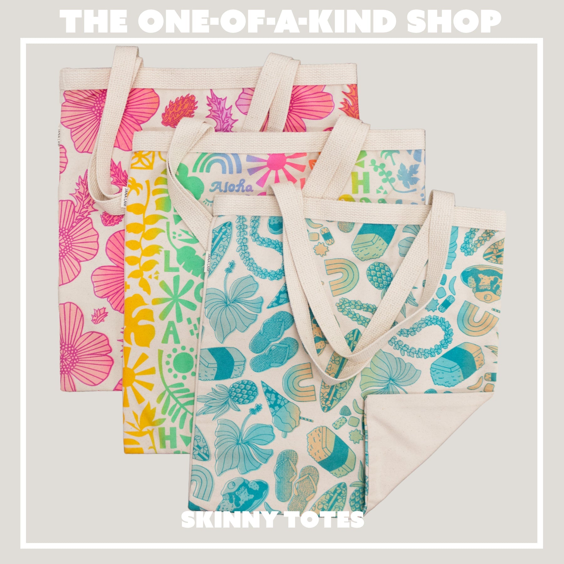 Skinny Tote • The One - of - a - Kind Shop - Jana Lam Hawaii