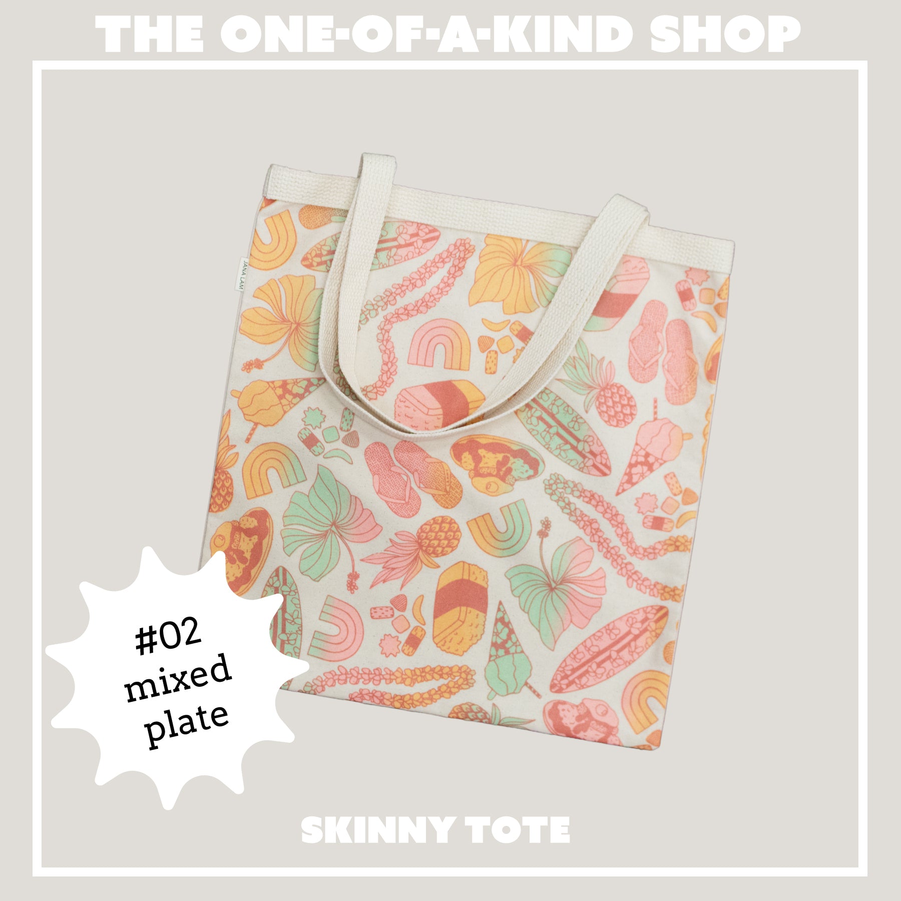 Skinny Tote • The One - of - a - Kind Shop - Jana Lam Hawaii