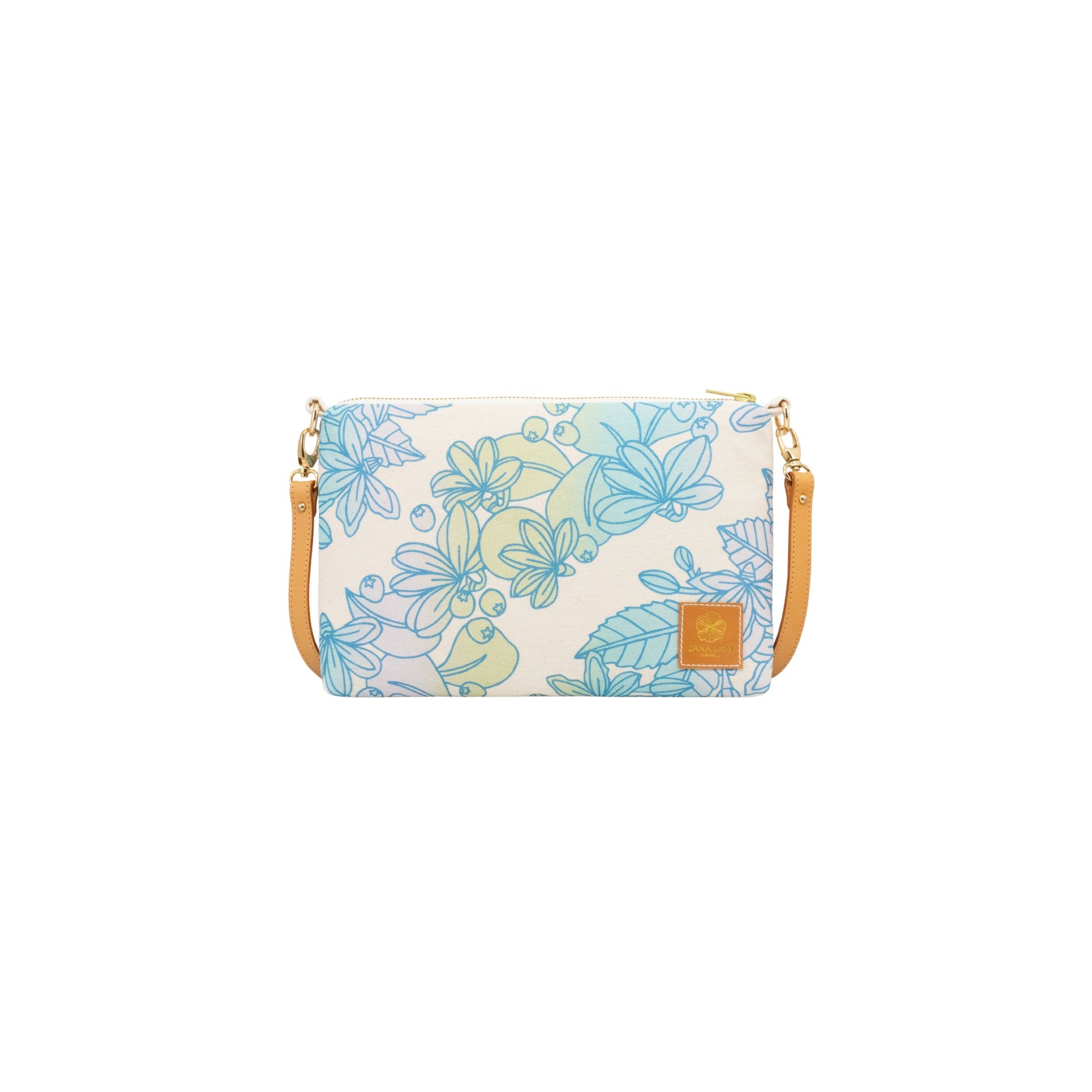 Slim Zipper Cross Body • Naupaka • Blue Lagoon - Jana Lam Hawaii