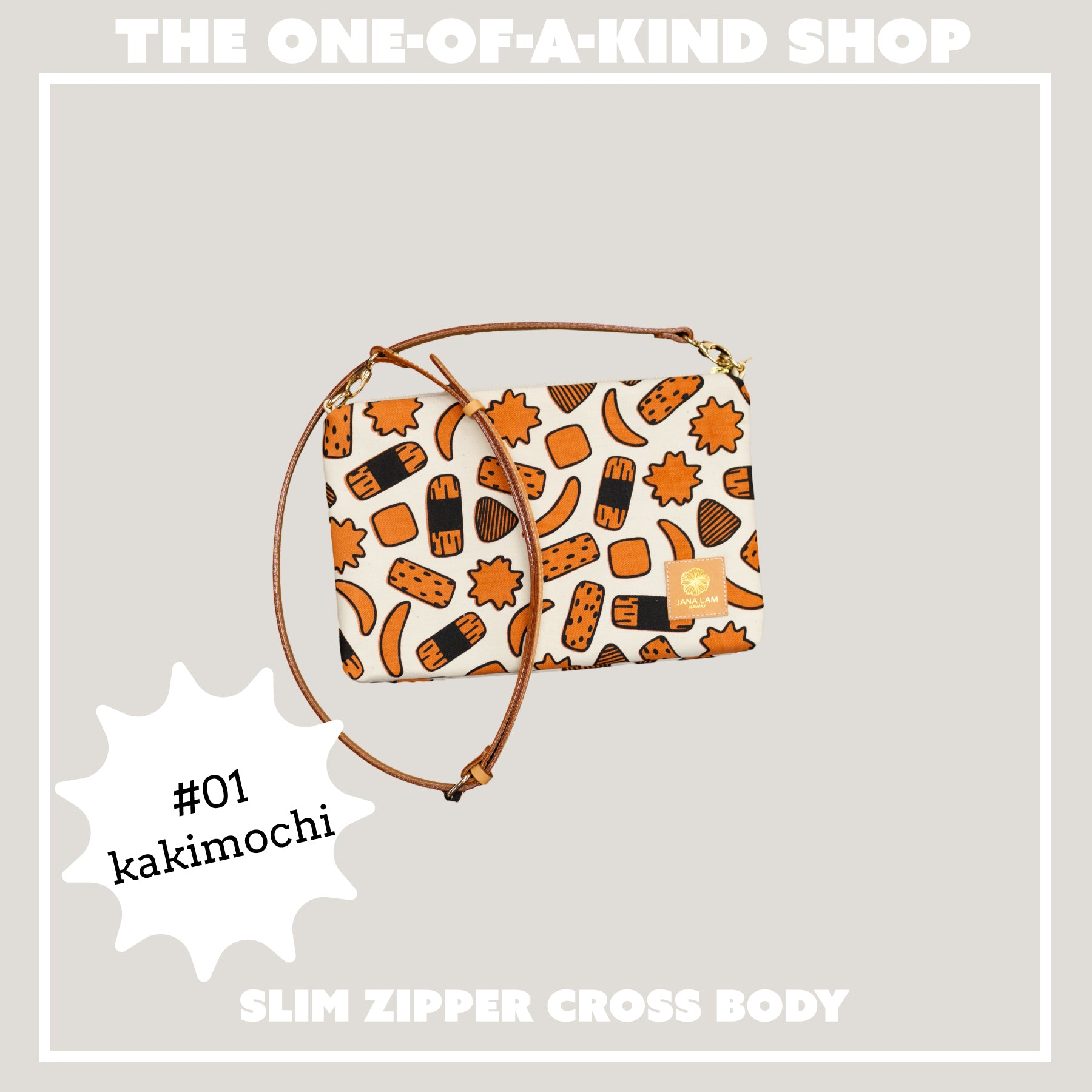 Slim Zipper Cross Body • The One - Of - A - Kind Shop - Jana Lam Hawaii