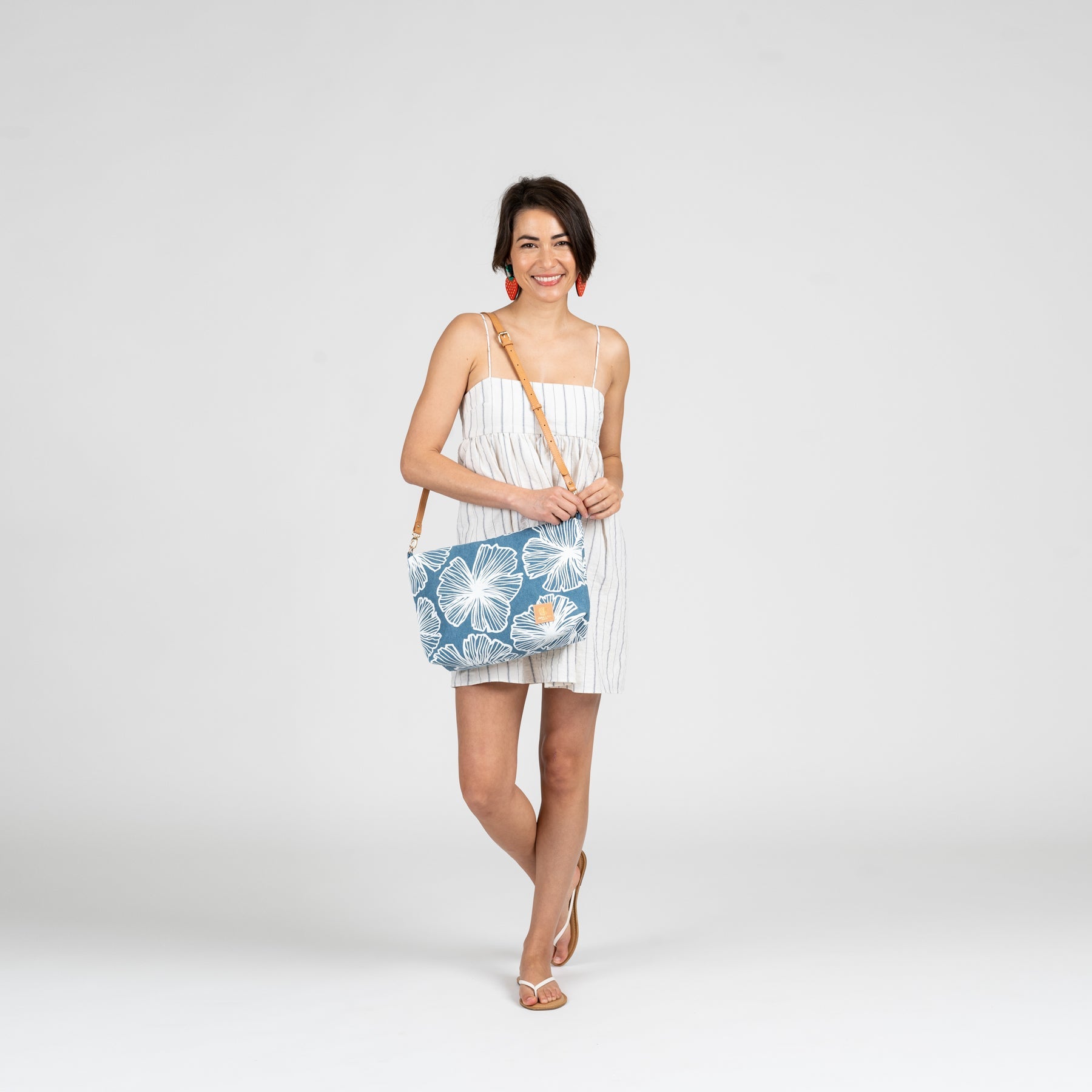 Slouchy Cross Body • Naupaka • Denim Collection - Jana Lam Hawaii