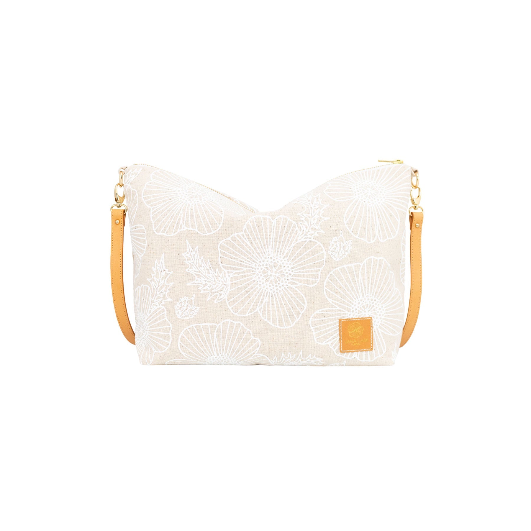 Slouchy Cross Body • Pua Kala • White Collection - Jana Lam Hawaii