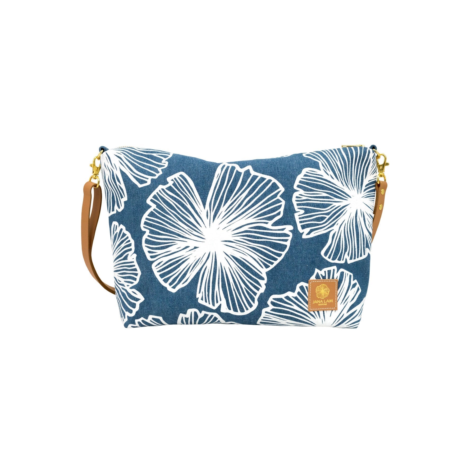 Slouchy Cross Body • Seaflower • Denim Collection - Jana Lam Hawaii