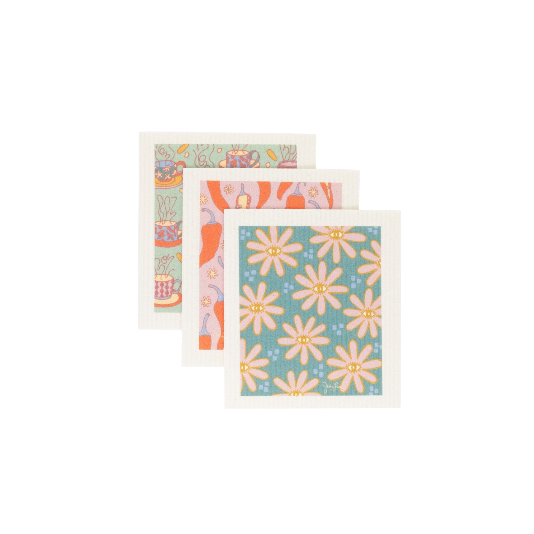 Swedish Dish Cloths • Set of 3 • TLC Collection - Jana Lam Hawaii