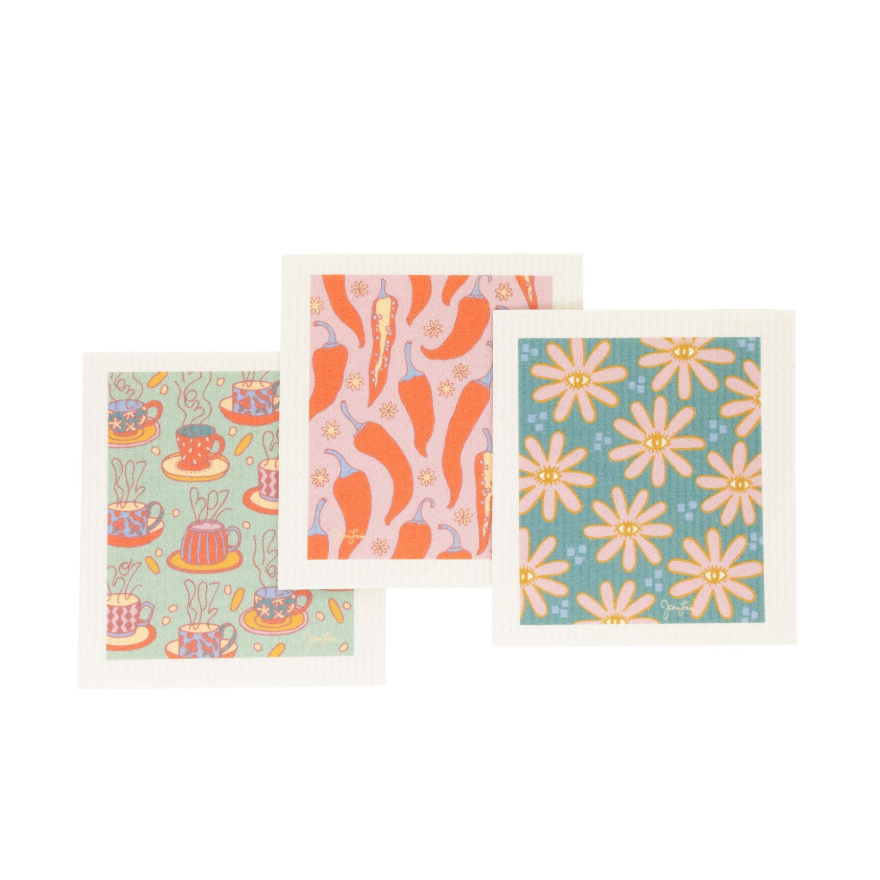 Swedish Dish Cloths • Set of 3 • TLC Collection - Jana Lam Hawaii