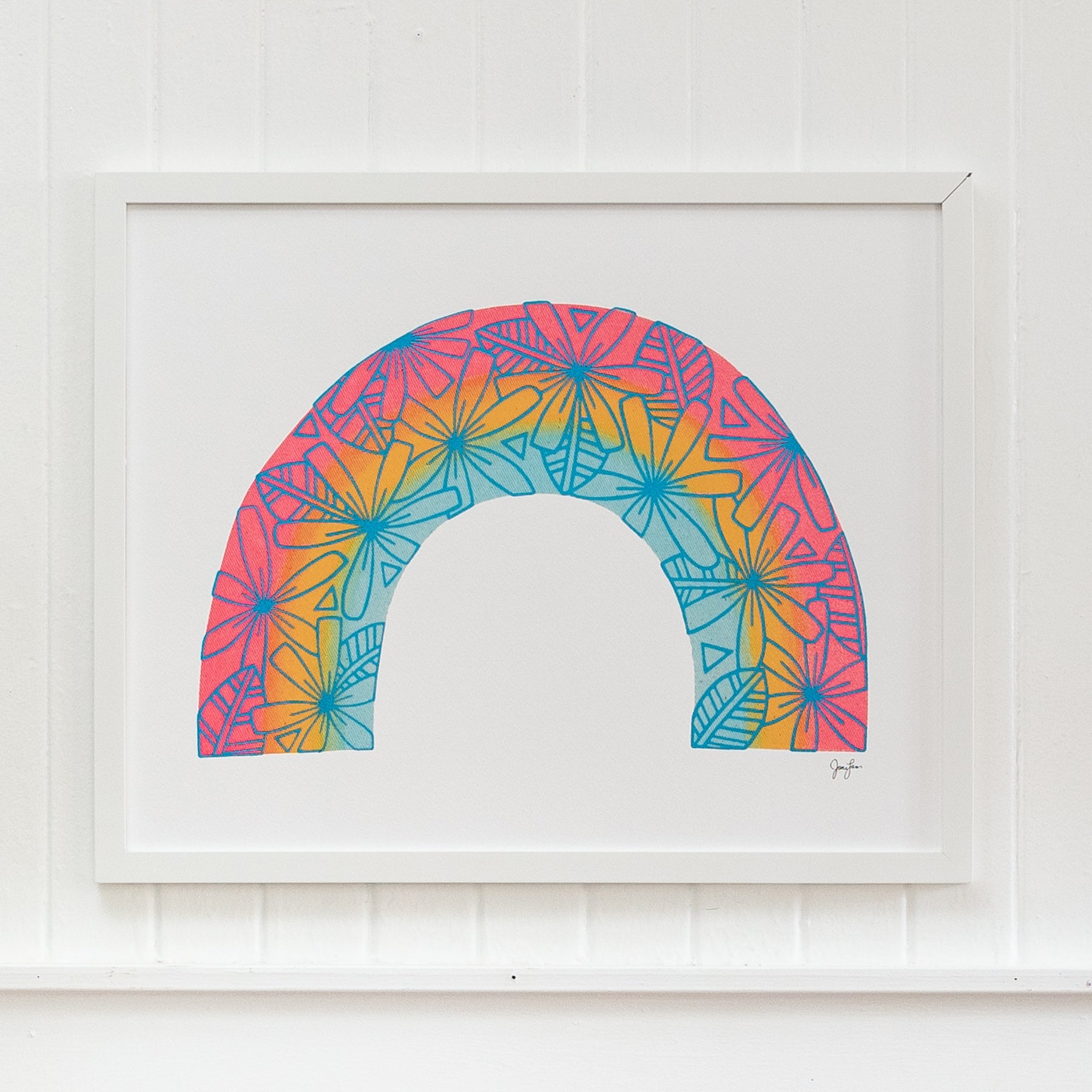 Tiare Rainbow Art Print • Classic Rainbow - Jana Lam Hawaii