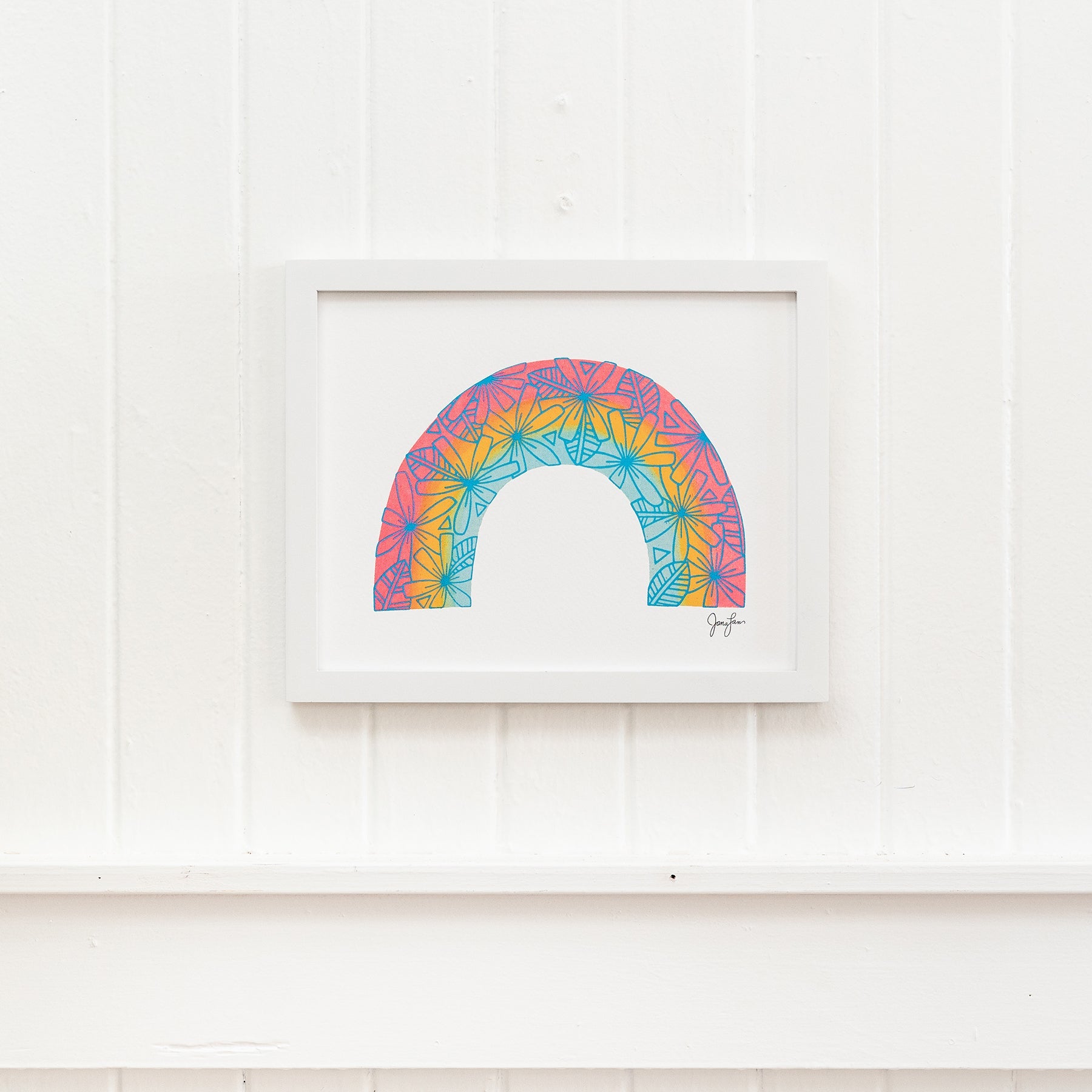 Tiare Rainbow Art Print • Classic Rainbow - Jana Lam Hawaii