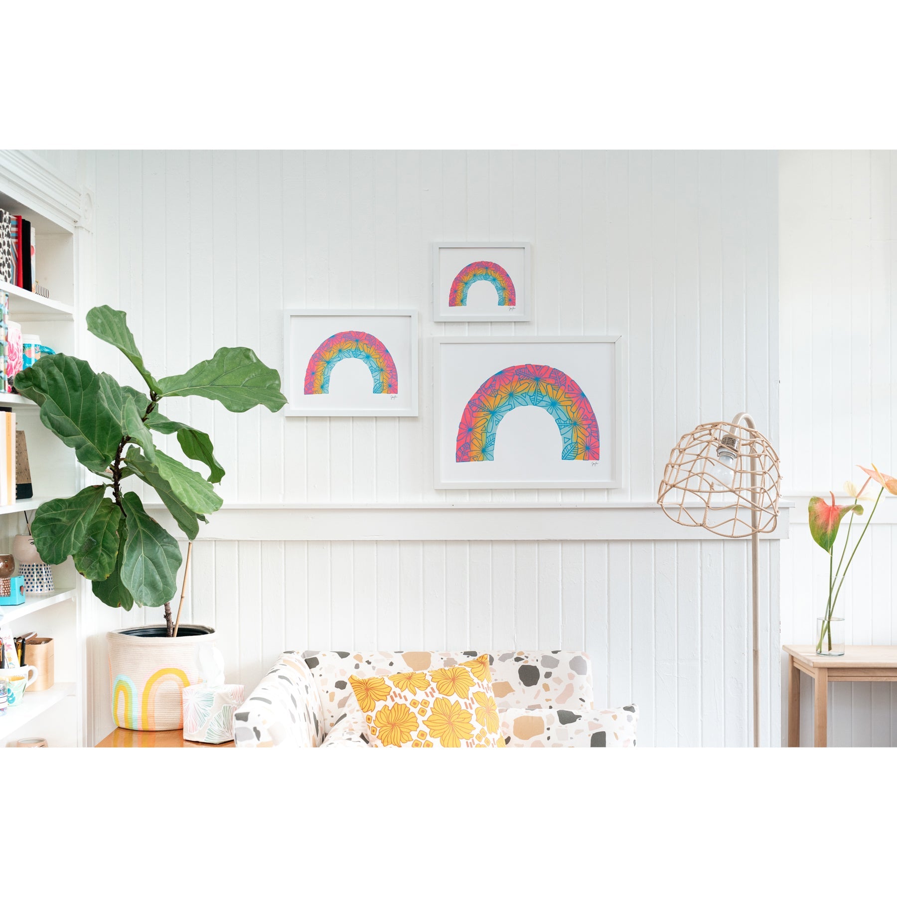 Tiare Rainbow Art Print • Classic Rainbow - Jana Lam Hawaii
