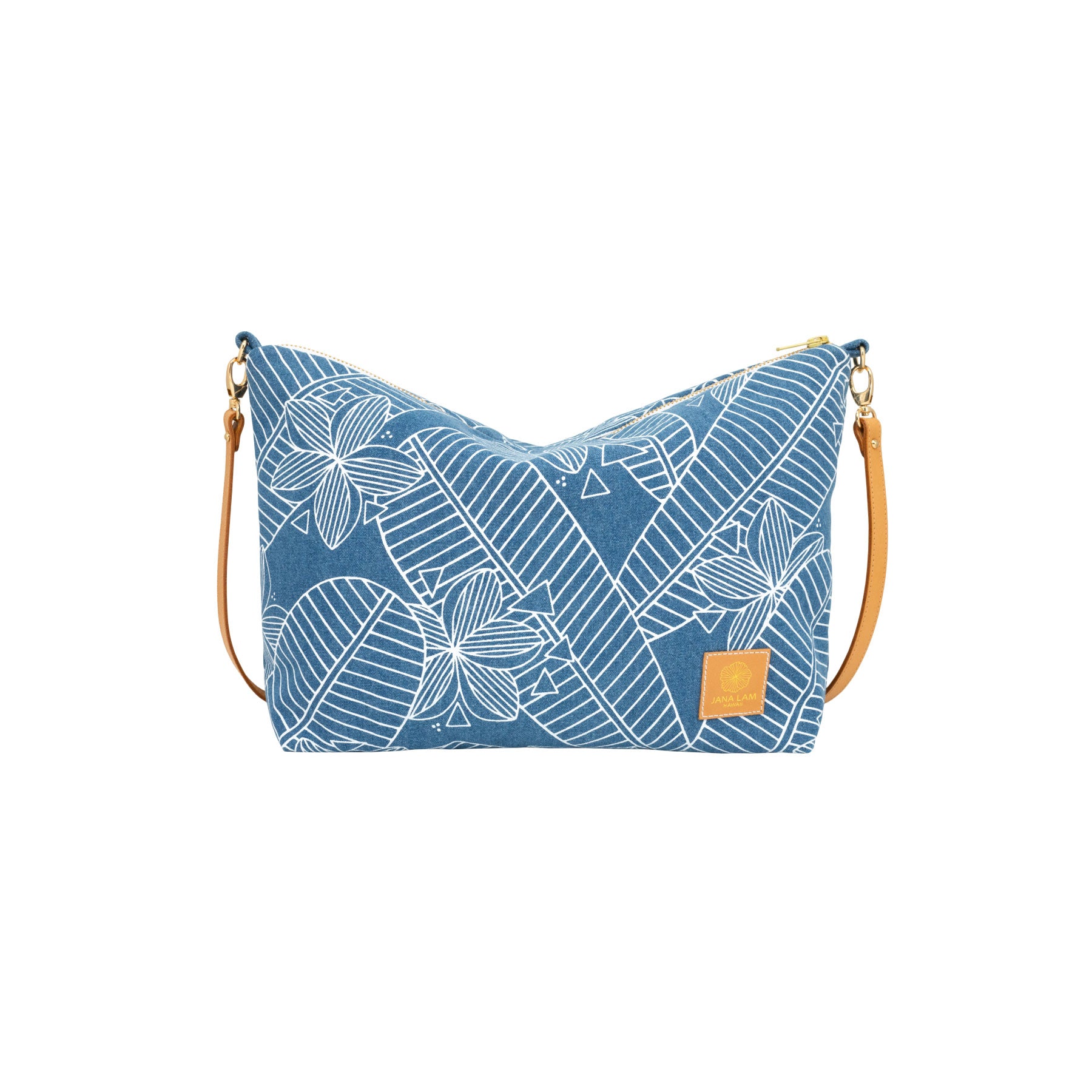 Slouchy Cross Body • Plumeria • Denim Collection