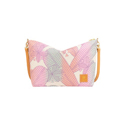 Slouchy Cross Body • Plumeria • Metallic Mauve over Mint, Pink, and Peachy Ombre