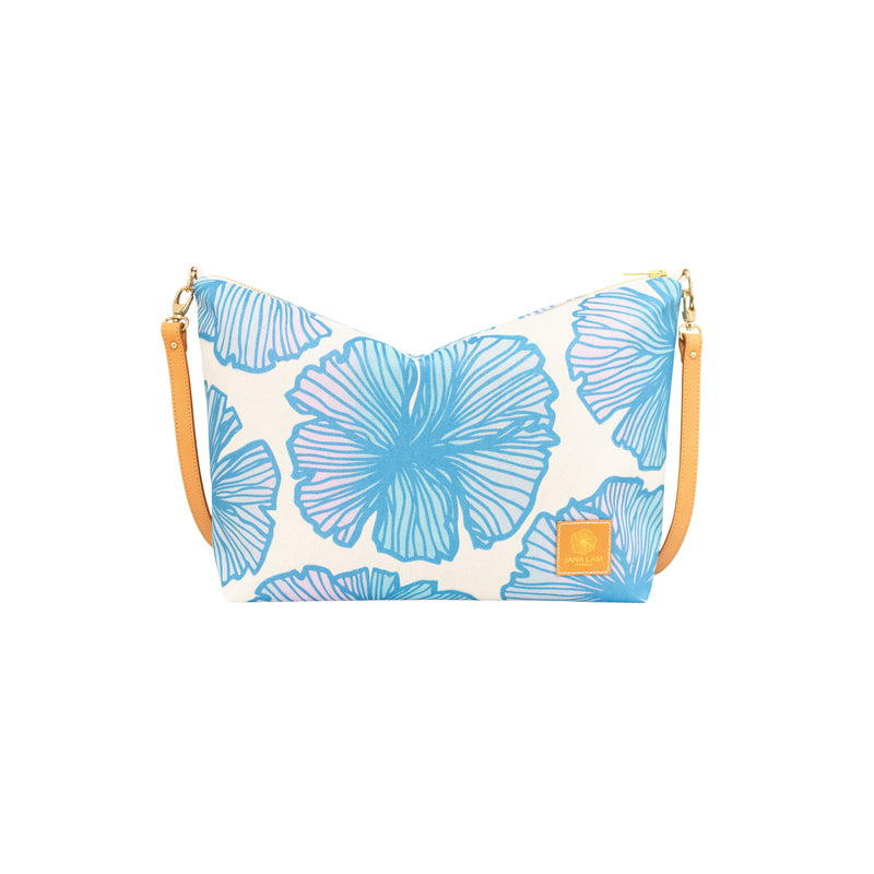 Slouchy Cross Body • Seaflower • Metallic Blue over Ocean and Lavender Ombre
