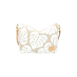 Slouchy Cross Body • Monstera Shadow • White Collection