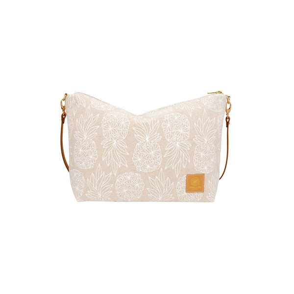 Slouchy Cross Body • Seaflower Pineapple • White Collection