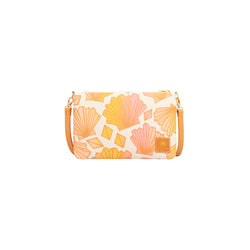 Slim Zipper Cross Body • Sunny • Rustic Gold over Pink, Yellow, and Blush ombre