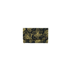 Classic Envelope Clutch • Orchid • Gold on Black Fabric