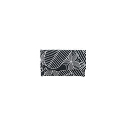 Classic Envelope Clutch • Plumeria • White on Black Fabric