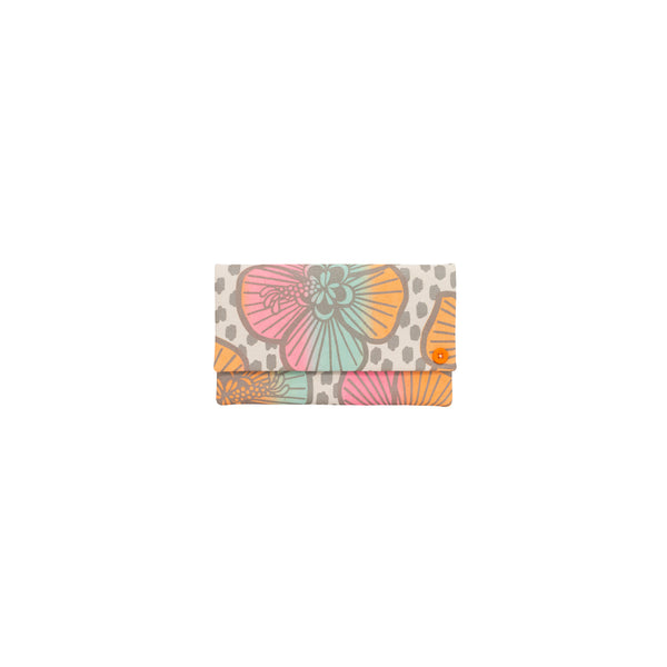Classic Envelope Clutch • Hau • Metallic Taupe over Pink, Orange, and Aqua Ombre