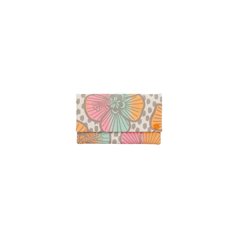 Classic Envelope Clutch • Hau • Metallic Taupe over Pink, Orange, and Aqua Ombre