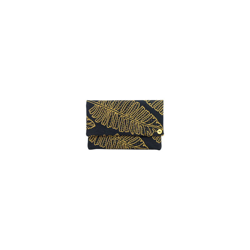 Petite Envelope Clutch • Native ‘Ae • Gold on Black Fabric