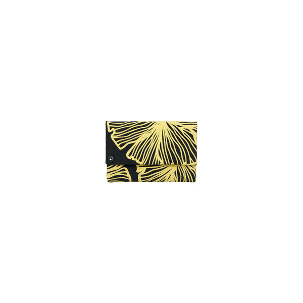 Petite Envelope Clutch • Seaflower • Gold on Black Fabric