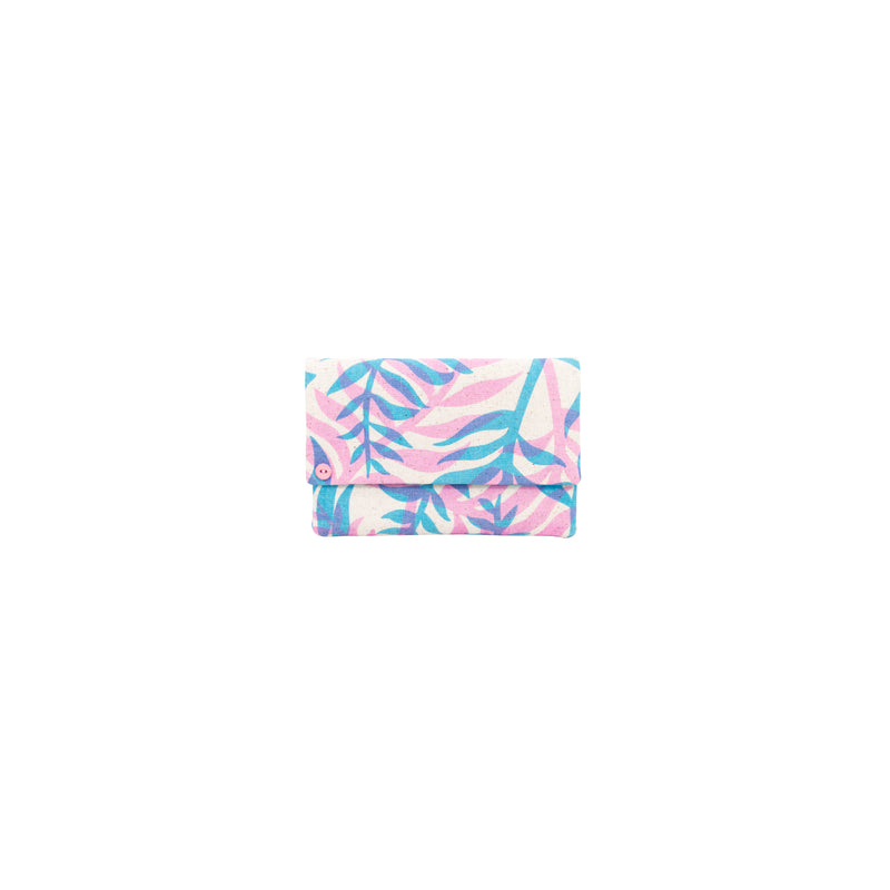 Petite Envelope Clutch • Double Palm • Blue over Lavender