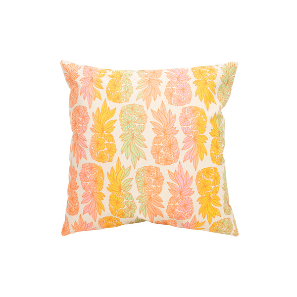 Pillow Cover • Seaflower Pineapple • Copper over Warm Rainbow