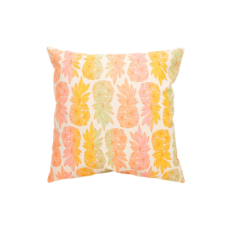 Pillow Cover • Seaflower Pineapple • Copper over Warm Rainbow