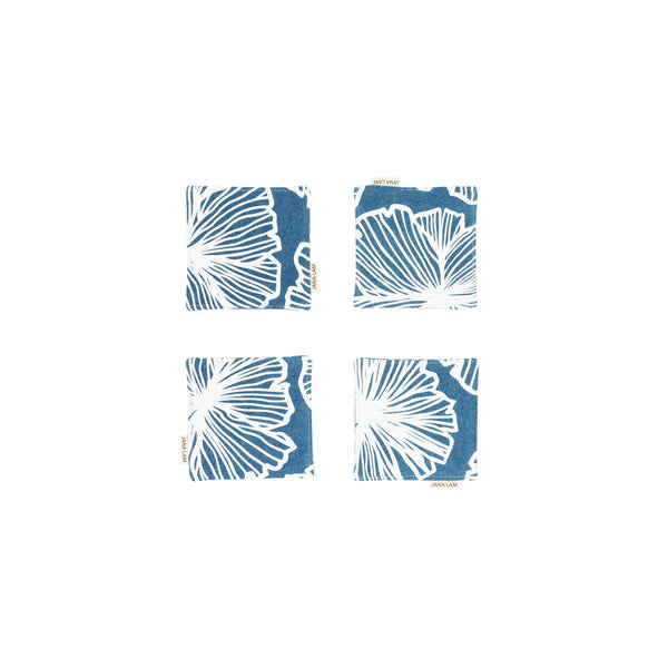 Coaster Set • Seaflower on Denim