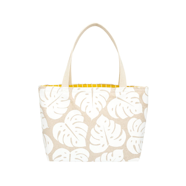 Beach Bag Tote • Monstera Shadow • White Collection