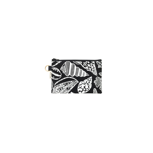 Petite Envelope Clutch • Hau • Gold on Black Fabric – Jana Lam Hawaii