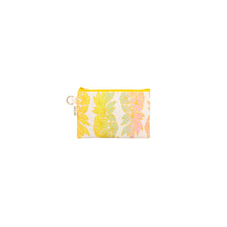 Petite Zipper Clutch • Seaflower Pineapple • Gold over Rainbow Ombre
