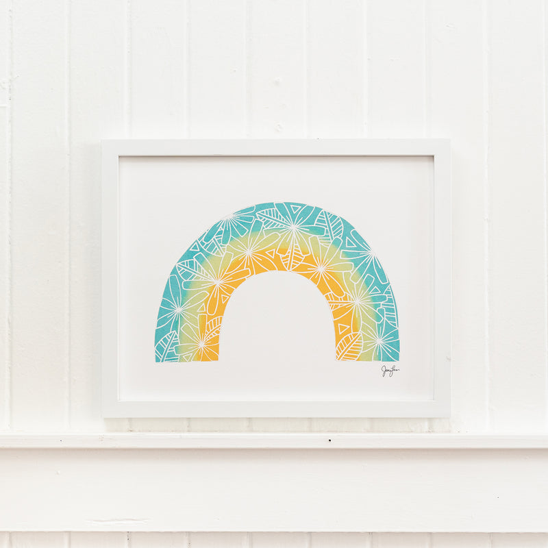 Tiare Rainbow Art Print • Sea Breeze Rainbow