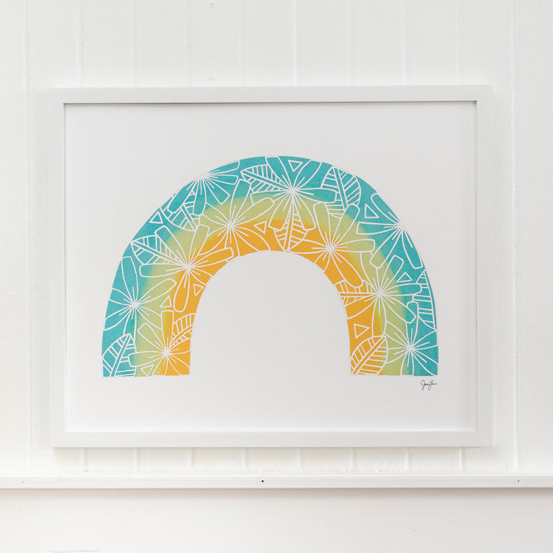 Tiare Rainbow Art Print • Sea Breeze Rainbow