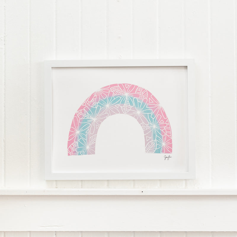 Tiare Rainbow Art Print • Pastel Berry Rainbow